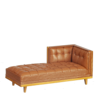 (image for) Mid Century Leather Chaise