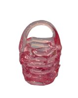 (image for) Pink Blown Glass Basket