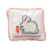 (image for) Cross-Stitched Bunny Pillow
