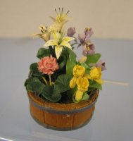 (image for) Floral Arrangement in Half Barrel