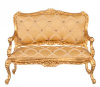 (image for) Louis XV Rococo Settee/Gld