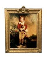 (image for) Portrait of Lad Holding a Small Dog