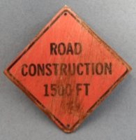 (image for) Tin Sign Road Construction 1500 ft