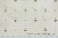 Faded Olive and White with Olive colored Plant Designs