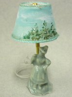 (image for) Jade Green Lady Figurine Lamp