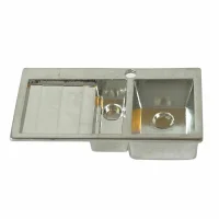 (image for) Small Chrome Sink with Drainer