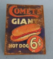 Tin Sign Comet's Giant Hot Dog