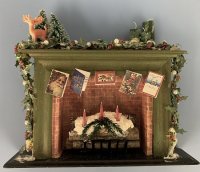 (image for) Christmas Fireplace Decorated with Cards