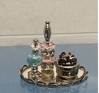 (image for) Perfume Tray with 2 Bottles & Powder Box