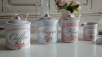 (image for) Shabby Chic Rose Canisters