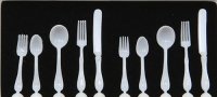 (image for) White Flatware, 10 Pieces