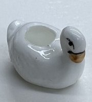 (image for) White Ceramic Swan Planter