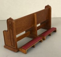 (image for) Church Pew with Folding Kneeling Bench