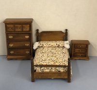3 Piece Walnut Bedroom Set