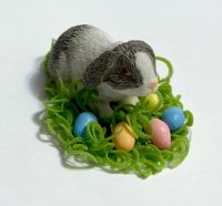 (image for) Grey and White Rabbit with Eggs