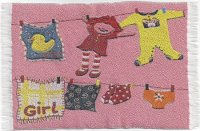 (image for) Girl children's rug with fringe