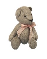 (image for) Gray Bear with Pink Ribbon