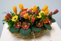 (image for) Oval basket of flowers