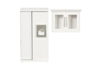 (image for) XXX White Refrigerator and cabinet