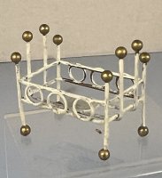 (image for) White Metal Vintage Doll Bed