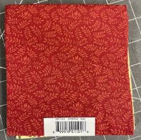 (image for) Fat Quarter of Red Fabric with floral design