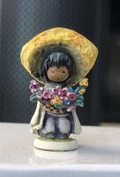 (image for) 1985 Goebel DeGrazia Miniature Boy w/Flowers