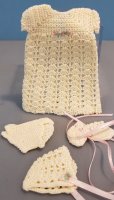 (image for) Cream Crochet Christening Gown