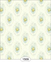 (image for) Camilla Floral - Yellow on Blue - 1509