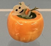 (image for) Pumpkin Plant Pot with Ghost