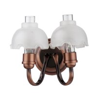 (image for) LED Copper Dbl Frost Flute Sconce