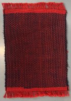 (image for) Woven Rug in red and blue