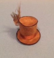 (image for) Brown Suede Top Hat with a Silk Band