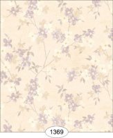 (image for) Japanese Dogwood Floral - Purple on Ivory