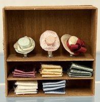 (image for) Shelves with Hats and Fabric