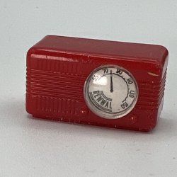 (image for) Vtg Red Renwal Table Top Retro Radio 1940sDollhouse Furniture #16 Miniature