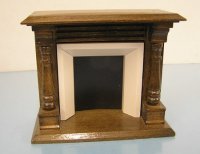 (image for) Walnut Finish Fireplace