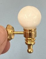 (image for) Brass Wall Milk Glass Sconce