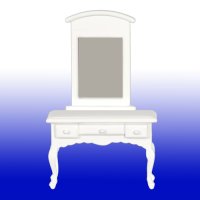 (image for) White Vanity w/Mirror