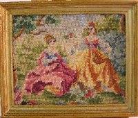 (image for) Framed Petit Point - Two Ladies