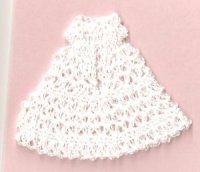 (image for) Baby White Christening gown 1 1/2" long