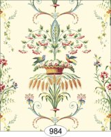 (image for) Neoclassical Wheat Bird Floral - Cream