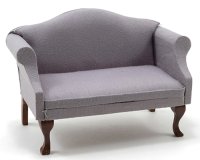 (image for) Sofa, Walnut with Gray Fabric