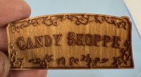 (image for) Embossed Candy Shoppe Wooden Sign