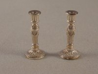 (image for) French Neo Classic Fluted Candlesticks Solid Sterling Silver