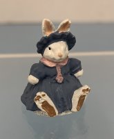 (image for) Sitting Girl Bunny in Blue Dress