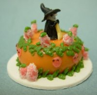 (image for) Orange Cake with Witch on Top