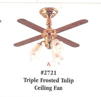 (image for) Triple Frosted Tulip Ceiling Fan