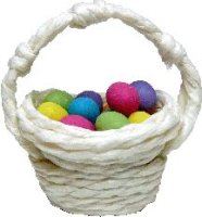 (image for) Easter Eggs in a White Basket