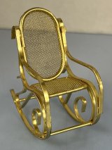 Brass Finish Rocking Chair