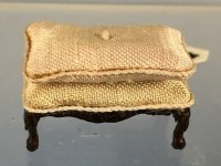 (image for) 1/24th Ottoman with Double Pink Cushions